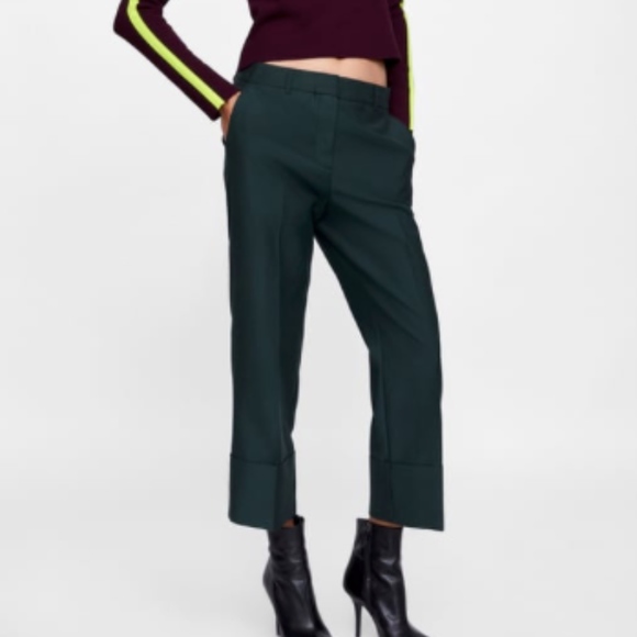 Zara Pants - Zara TROUSERS WITH TURN UP HEM
